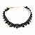 Choker de Renda com Pedras Pretas e Detalhes em Dourado - Imagem 1