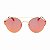 Óculos de Sol Redondo Style Lente Espelhada Laranja - Imagem 2