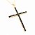 Colar Dourado com Crucifixo Strass Preto - Imagem 4