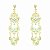Maxi Brinco Dourado Azul Turquesa com Strass - Imagem 1