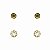 Kit de Brinco Ouro Velho com Strass Preto - Imagem 1