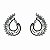 Brinco Preto com Strass Incolor - Imagem 1