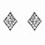 Brinco Prateado Naipe de Ouro de Strass - Imagem 1