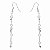 Brinco Prateado Flores com Strass Preto - Imagem 2