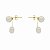 Brinco Dourado Ear Jacket Três Pérolas - Imagem 2