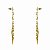 Brinco Dourado Boho Pedras Incolor - Imagem 2