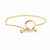 Pulseira Bracelete Dourada com Corrente - Imagem 2