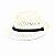 Chapéu Panamá Branco com Trança Marrom - Imagem 3