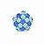 Anel Regulável Prateado com Flor de Strass Azul - Imagem 2