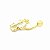 Piercing Dourado Folheado de Borboleta em Zircônia - Imagem 4
