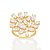 Maxi anel luxo cravejado por 11 zircônias navetes Rommanel - Imagem 1