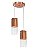 PENDENTE MIRAGE COBRE 10X10X27 2L E27 - Imagem 2