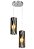 PENDENTE MIRAGE ZEBRA 10X10X27 2L E27 - Imagem 1
