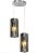 PENDENTE MIRAGE ZEBRA CROMO 10X10X27 2L E27 - Imagem 2