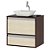 ARMARIO FERRARA 60X66 CASTANHO/ACACIA - Imagem 1