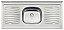 PIA ACO INOX 120X52 1CC STANDARD - Imagem 1