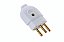 PLUGUE MACHO 2P+T 10A/250V BRANCO - Imagem 2