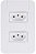 TOMADA DUPLA 2P+T 10A/250V TABLET BRANCO - Imagem 2