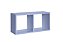 PRATELEIRA NICHO KIDS 1,5X56X28X20 AZUL SERENITY - Imagem 1