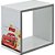 NICHO CARRO BRANCO C/BORDA METALIZADA 28X28X20CM - Imagem 1