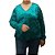 Blusa de Veludo Molhado Verde Tamanho G2 - Imagem 2