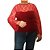 Blusa de Veludo Deluxe Vermelha Tamanho M Plus Size - Imagem 2