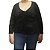 Blusa de Veludo Molhado Preta Tamanho G2 Plus Size - Imagem 1