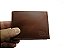 Carteira Couro Urigami Masculina Pequena Minimalista Cor Pinhão Liso - couro - Imagem 1
