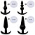 Kit Com 4 Plugs Anais em Silicone Yaffa - Imagem 2