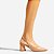 Arezzo Scarpin Bege Couro Salto Geométrico Slingback - Imagem 2