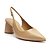 Arezzo Scarpin Bege Couro Salto Geométrico Slingback - Imagem 3