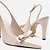 Arezzo Scarpin Branco Couro Bico Fino Slingback Laço - Imagem 3