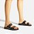 Arezzo Papete Preta Croco Flatform Fivelas - Imagem 2