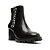 Schutz Bota Salto Medio Couro Tratorado Preto - Imagem 1