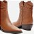 Arezzo Bota Western Salto Baixo Marrom - Imagem 3