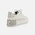 Arezzo Tênis Branco Flatform Amarração Prata - Imagem 3