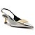 Arezzo Scarpin Prata Bico Fino Slingback - Imagem 1