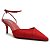 Arezzo Scarpin Vermelho Nobuck Salto Kitten Aberto - Imagem 1