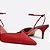 Arezzo Scarpin Vermelho Nobuck Salto Kitten Aberto - Imagem 2