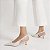 Schutz Scarpin Slingback Couro Branco Salto Medio - Imagem 2