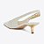 Schutz Scarpin Slingback Couro Branco Salto Medio - Imagem 3