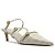 Schutz Mule Curve Heels em Couro Croco Cinza Claro - Imagem 1
