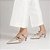 Schutz Mule Curve Heels em Couro Croco Cinza Claro - Imagem 2