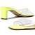 Arezzo Sandália Vinil Transparente Couro Bloco Verde Neon - Imagem 3