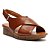 Arezzo Sandália Marrom Couro Flatform Velcro - Imagem 1