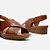 Arezzo Sandália Marrom Couro Flatform Velcro - Imagem 3
