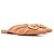 Arezzo Mule Nobuck Rasteira Fivela Madeira New Salmon - Imagem 1
