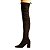 Arezzo Bota Over The Knee Preta Suede Bloco - Imagem 2