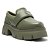 Arezzo Mocassim Verde Couro Bico Redondo Puffer - Imagem 1