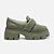 Arezzo Mocassim Verde Couro Bico Redondo Puffer - Imagem 3